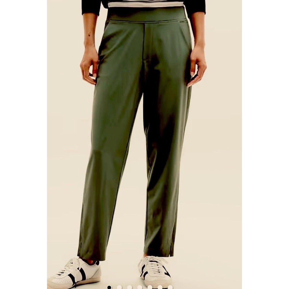 Athleta Brooklyn Ankle Pant 8 Olive Green Lightweight Stretch Travel‎ 198671